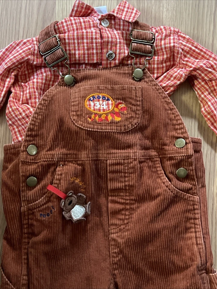 Conjunto Mono Pana Buster Marrón Niños Talla 18 Meses Foto 2 de 4