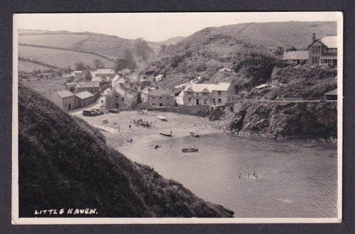 Wales Pembrokeshire Haverfordwest LITTLE HAVEN gebraucht 1952 RPPC Echtfoto Postwagen - Bild 1 von 2