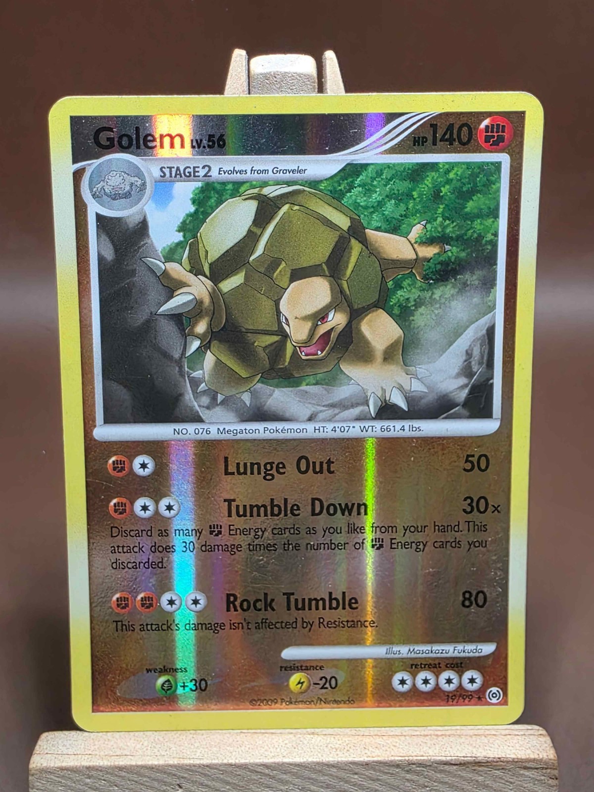 Golem 19/99 Rare Arceus Pokemon Reverse Holo HP/DMG