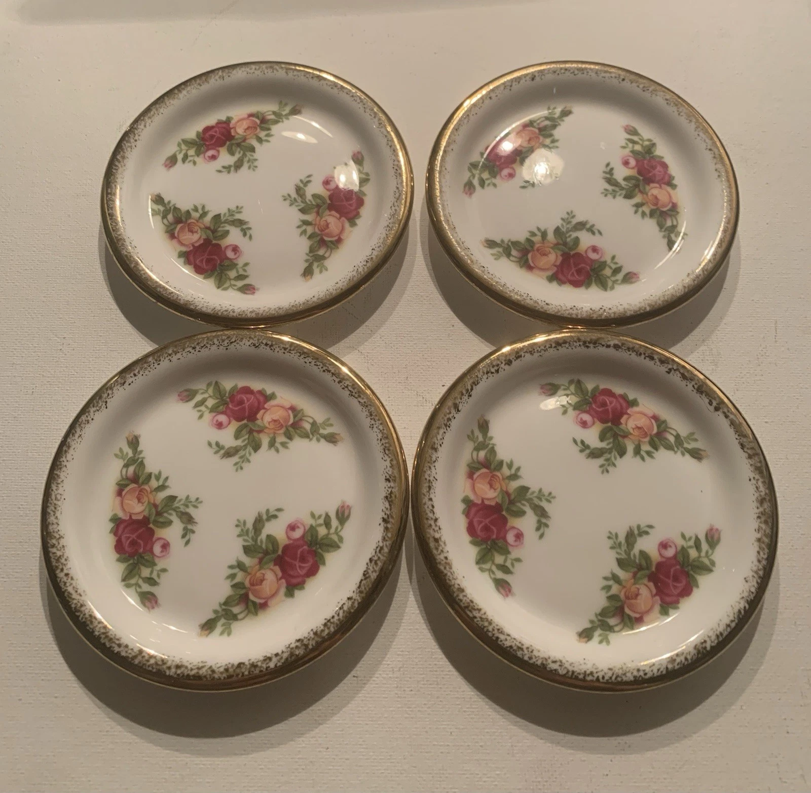 Vintage Royal Albert(England) butter pat or small trinket dish lot4