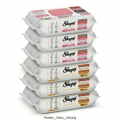 Sleepy Easy Clean Oberflächenreinigungstücher   3x100 Gelb + 3x100 Pomelo | ohne