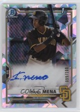 2021 Bowman Chrome Prospects Atomic Refractor /100 Ismael Mena #CPA-IM Auto ic3