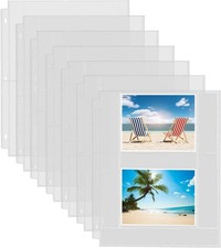30 Pack Photo Sleeves for 3 Ring Binder - 4x6, for 120 Photos , Archival Page P