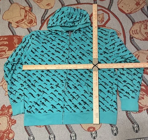 Vintage Rogue Status Rob Dyrdek Gun AOP Y2K Style Jacket Tagged Adult XXL image 3