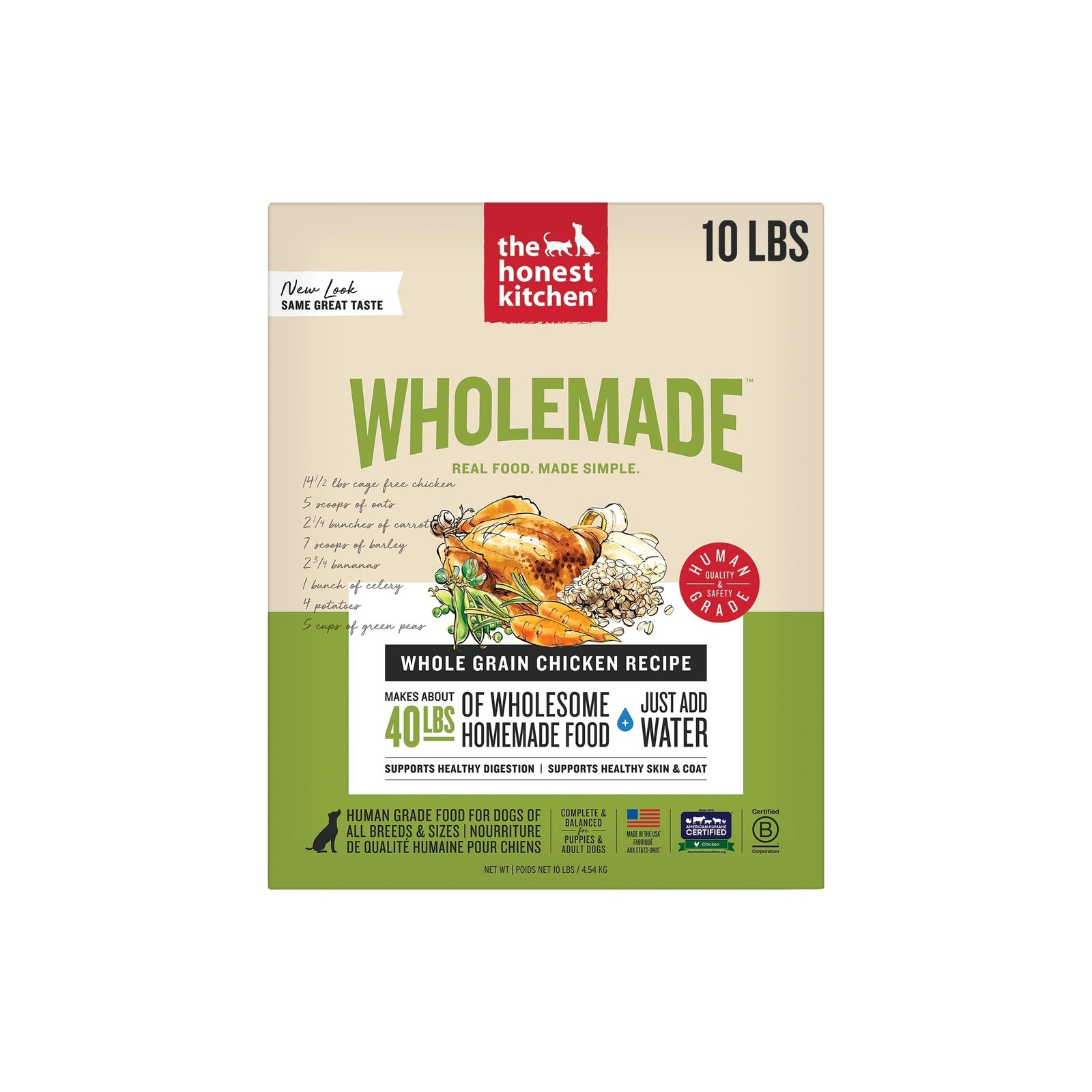 The Honest Kitchen Human Grade Wholemade™ Dehydrated Whole Grain Dog Food 