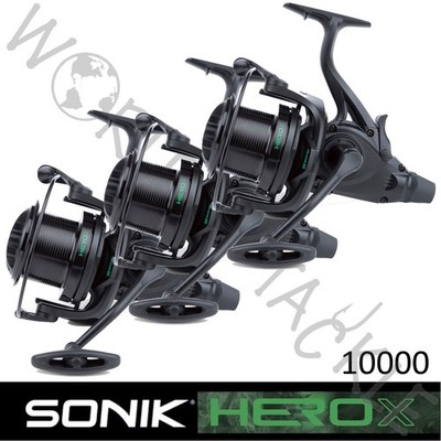 3 x SONIK Hero X 10000 FRS Rolle Freilauf Big Pit Rolle Karpfen Friedfisch Hecht Angeln