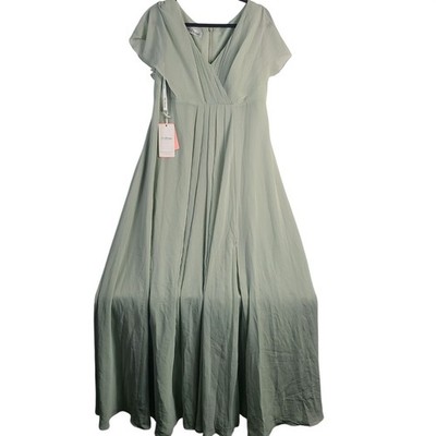 NWT Jjs House Elegant Sage Green Vzneck Bridesmaid Or Formal Maxi Dress Sz  US 12 | eBay