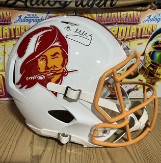 Bucky Irving Signed Tampa Bay Buccaneers Full Size Rep Helmet Beckett throwback