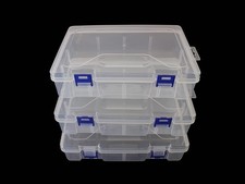 3pcs Clear Plastic Organizer Container Box, 8.7'' x5.9'' x 2.4 '' Containers ...