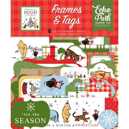 Echo Park Winnie the Pooh Christmas Frames & Tags 33pcs