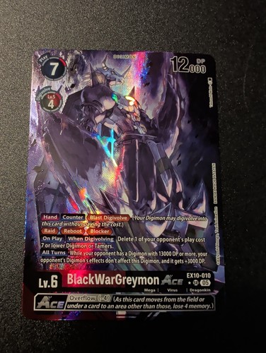 Digimon Sinister Order - BlackWarGreymon ACE (Alternate Art) - EX10-010 SR