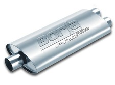 Borla Universal Muffler 2.5 Inlet Dual 2.5 Outlet 4 X 9.5 Body 19 Long