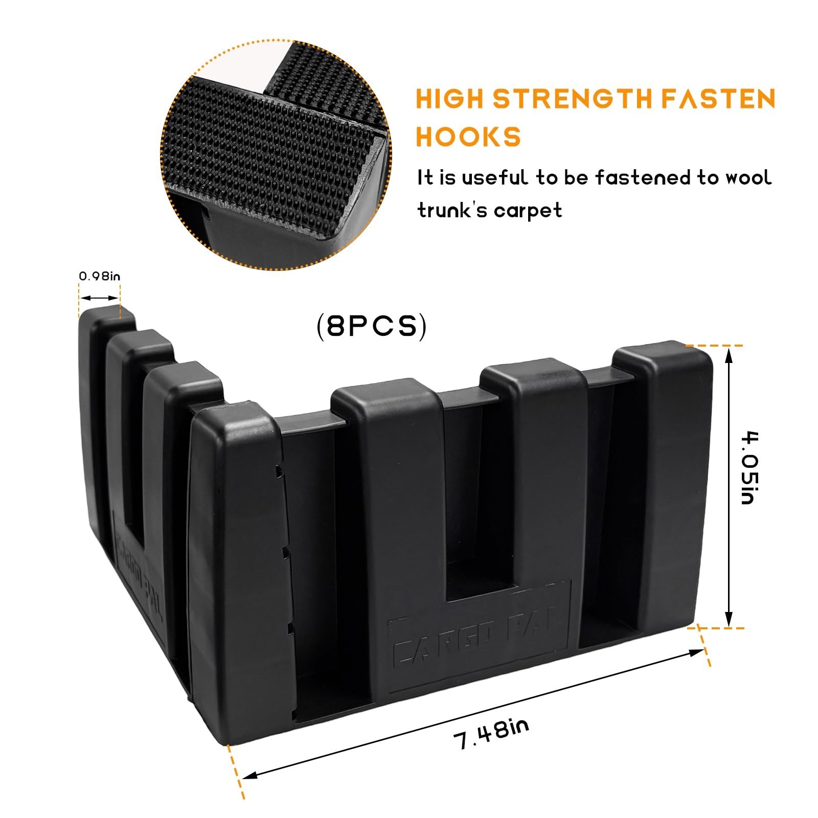 8PCS Multipurpose Cargo Organizer Blocks, Plastic Cargo Storage Org... Fast Ship