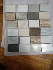 24 Pieces Living Stone solid surface 2 3/4 Wx2 H x1/2"Thick Hanex Surfaces