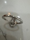 1.00ct Cubic Zirconia White Silver Set Womens Hamsa Ring Size 7 — photo 3