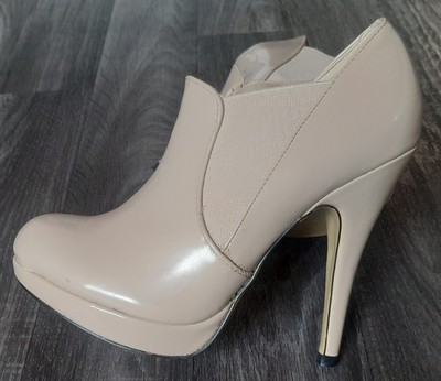 Jumex High Heels Pumps Schuhe Lack Damen 38 beige Neuwertig!!!