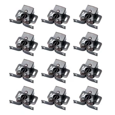 Cabinet Door Latch 12 Pack Oil Rubbed Bronze Double Ball Roller Catch Closer