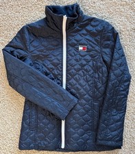 Women  s Tommy Hilfiger Navy Quilted All Weather Jacket Size S