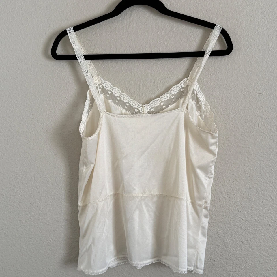 Camisola de encaje blanca pequeña vintage para mujer suave niña coqueta cabaña pradera Foto 2 de 4