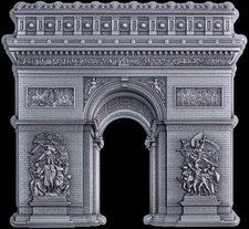 2024 South Korea Triumphal Arch 2 oz Silver Ultra High Relief Antiqued Stacker