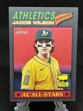 2026 Topps Heritage Dark Gray Bordered Jacob Wilson #17 Athletics