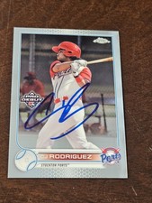 2022 Topps Chrome PD CJ RODRIGUEZ A's In-Person Signed AUTO Autographed