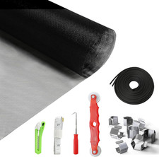 Window Screen Repair Kit 48"X118" - Includes Full Tools Set Window Screens for