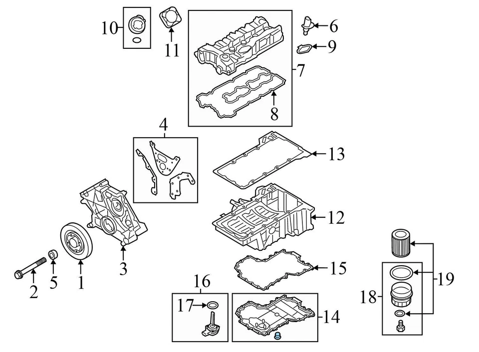BMW 750LI XDRIVE 2010-2015 4,4 L - cárter de aceite inferior del motor 7570694 Foto 3 de 4