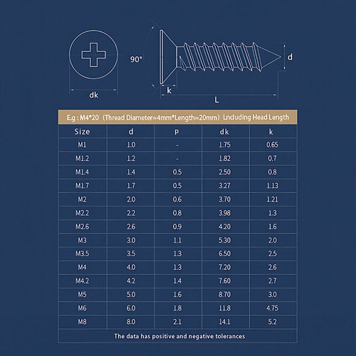 Phillips Countersunk Self Tapping Screws 304 A2 Stainless Steel Tappers M3 - M8 - Picture 3 of 108