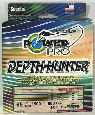 Power Pro Spectra Depth-Hunter 65# 500yds 0.41mm 25' color change
