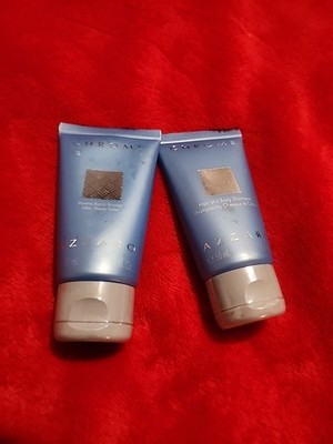 CHROME By AZZARO AFTER SHAVE BALM 1.7 Oz & Hair Body Shampoo 1.7 Oz.