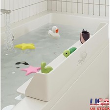 Silicone Bathtub Splash Guard Baby Toddler Toy Organizer Leak Proof Suction Cups