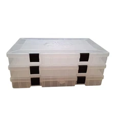 Bass Pro Shops Plano Clear Tackle Boxes w/Lids & Dividers Up To 48 Slots NEW