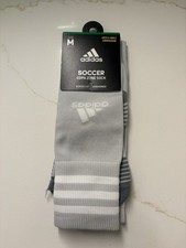 NWT Adidas Unisex Copa Zone Cushion Socks Soccer Compression Medium White Gray