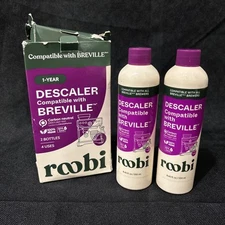 2 Pack Roobi Breville Compatible Descaling Solution To Clean & Descale - As Is
