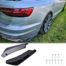 For Audi A4 B9 A5 A6 C7 Estate Rear Bumper Spoiler Diffuser Spat Splitter Canard