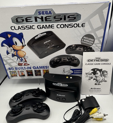 SEGA Genesis Classic Console 80 Built-in Games Complete IOB, Tested, & in VGUC_
