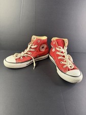 Converse Chuck Taylor All Star High Top Sneakers Red 3J232 Youth Sz 1 Streetwear