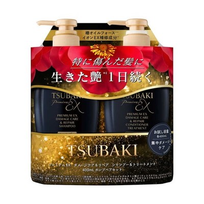 Tsubaki Premium EX Damage Care & Repair Shampoo & Conditioner(400ml) - 2 Bottles