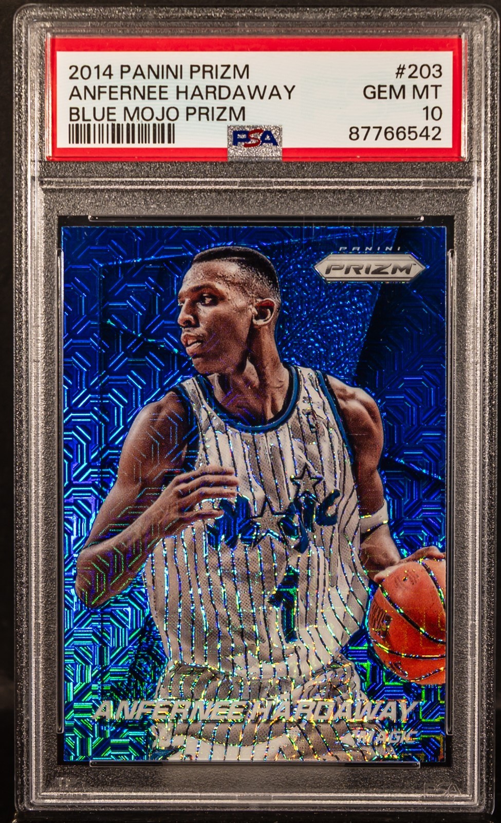 87766512 Anfernee Hardaway 2014-15 Panini Prizm 203 Blue Mojo Prizm PSA 10