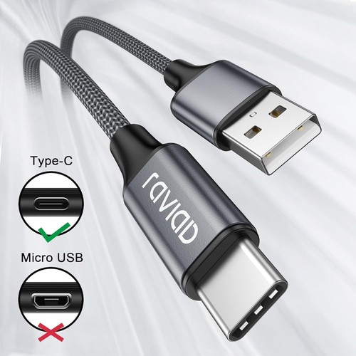 4er USB C Kabel Set 0,5m-3m Schnellladung Datenübertragung Nylon grau - Bild 2 von 7
