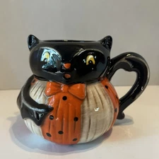 Johanna Parker Transpac Design Halloween BLACK BAT Ceramic Coffee Mug Retired 