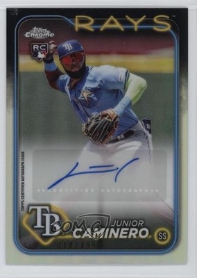 2024 Topps Chrome Update Refractor 14/499 Junior Caminero Rookie Auto RC 12xs