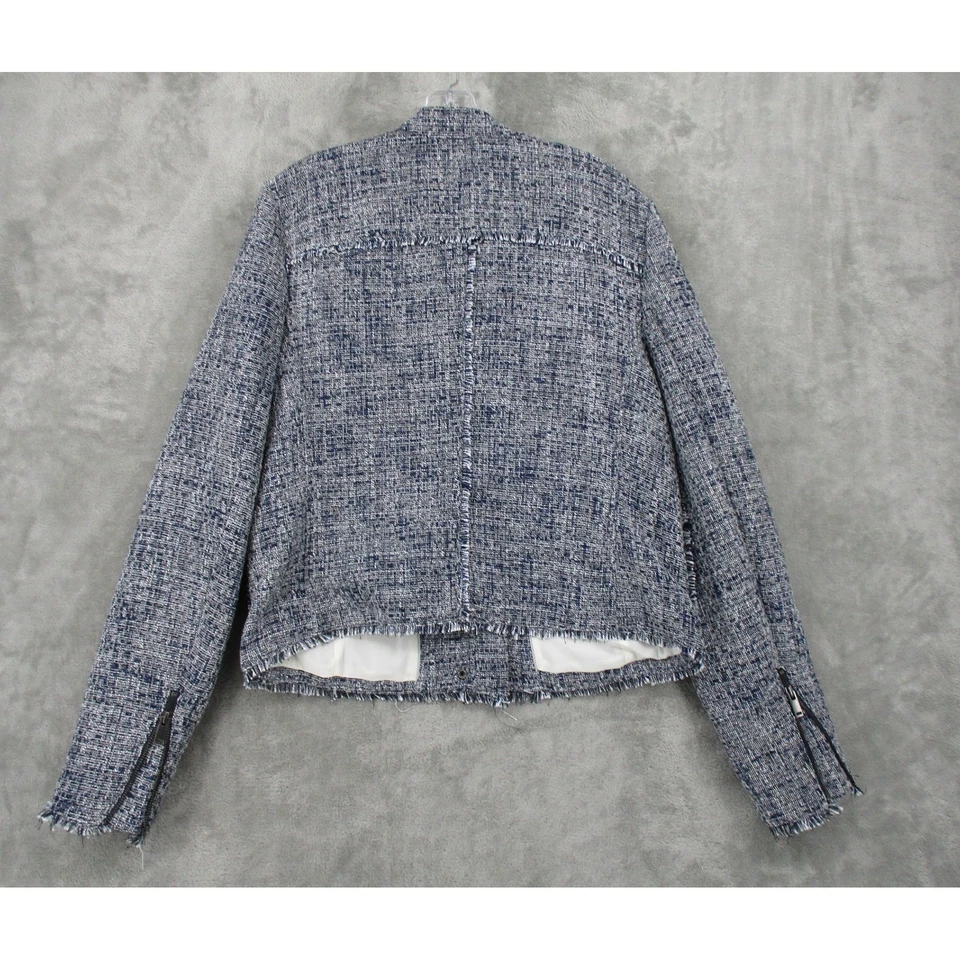 Chaqueta Banana Republic Mujer 16 Alto Tweed Blazer Oficina Carrera Moderna Flecos Foto 2 de 4