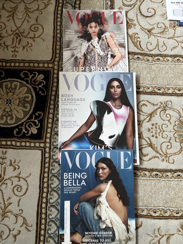 Three Vogue Magazines 2022 Editions 