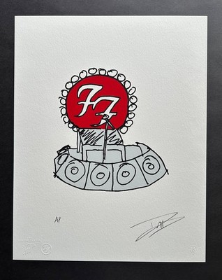Dave Grohl Foo Fighters ''Guitar Throne'' Small Edition Signed Lt Ed Silkscreen AP