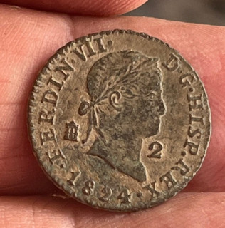 Cincin19 Muy Bonito 2 Mrvds de FERNANDO VII Segovia 1824