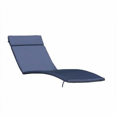 Navy Waterproof Outdoor Chaise Longue Cushion Garden Sunbed Seat Ergonomic Pad