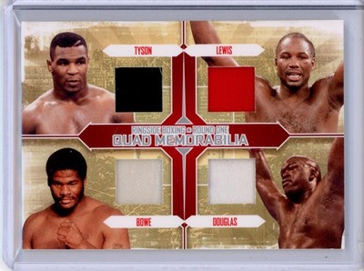 2010 Ringside Boxing #QM3 Tyson Lewis Bowe Douglas /30 Quad Silver