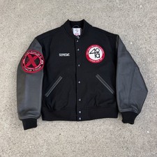 Supreme x 40 Acres Malcolm X Black Varsity Ja...